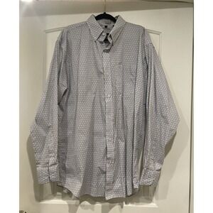 Rafter C Pro Flex 45 Pearl Snap Western Shirt‎ Men's Size XL Blue